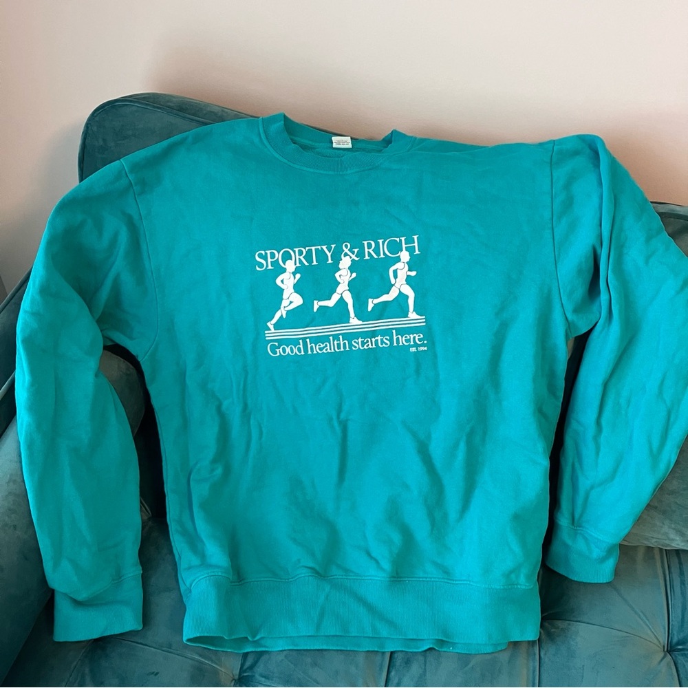 NWOT Sporty & Rich Good Health Starts Here Sweatshirt